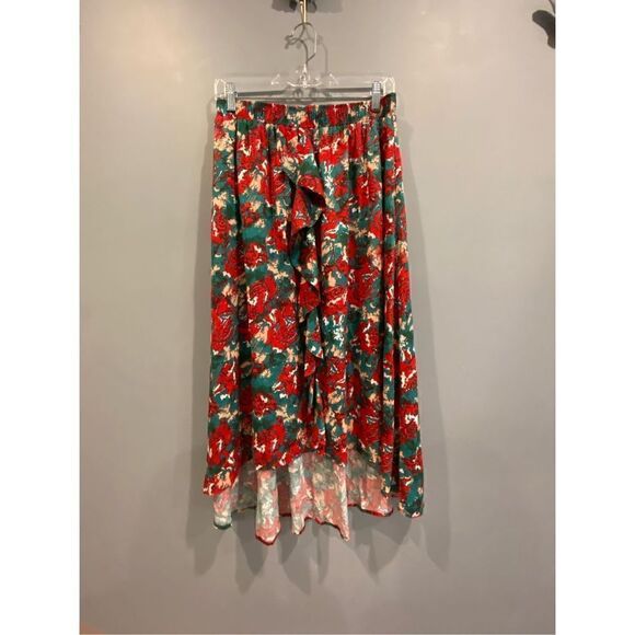 Porridge  red and green floral skirt, size M - Picture 1 of 12